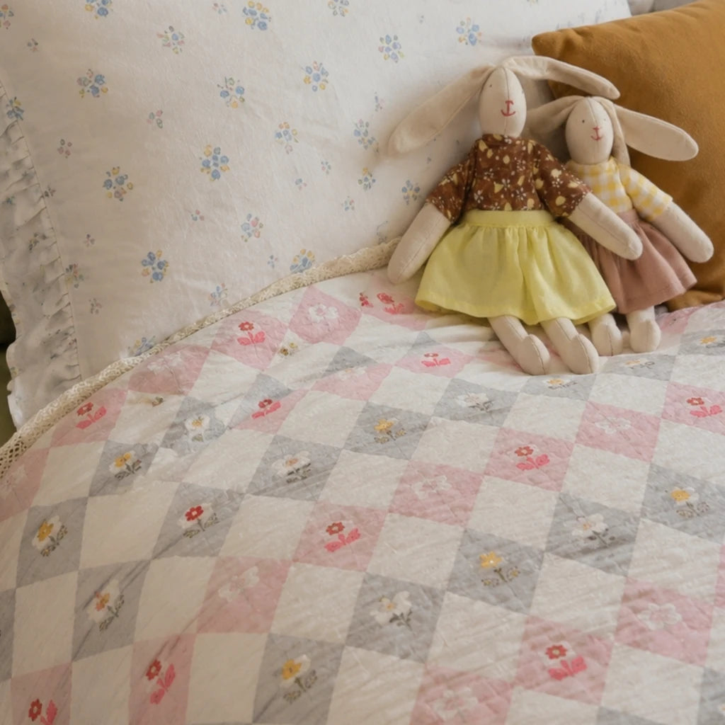 pastoral cottage wildflower mix cotton blanket main