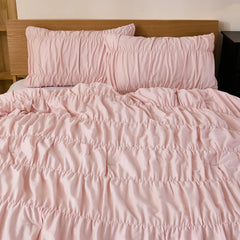 pink rope embroidered comforter set queen
