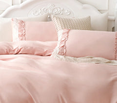 A detailed close-up showing the soft fabric and ruffled texture