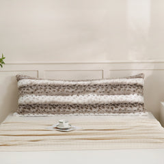 polka khaki rabbit velvet long pillowcase king