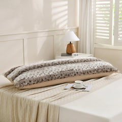 polka khaki rabbit velvet long pillowcase queen