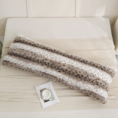 polka khaki rabbit velvet long pillowcase