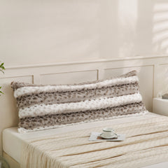 polka khaki rabbit velvet pillowcase