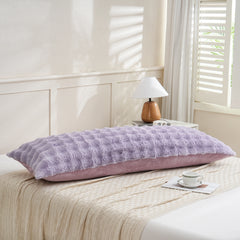 purple rabbit velvet long pillowcase queen size