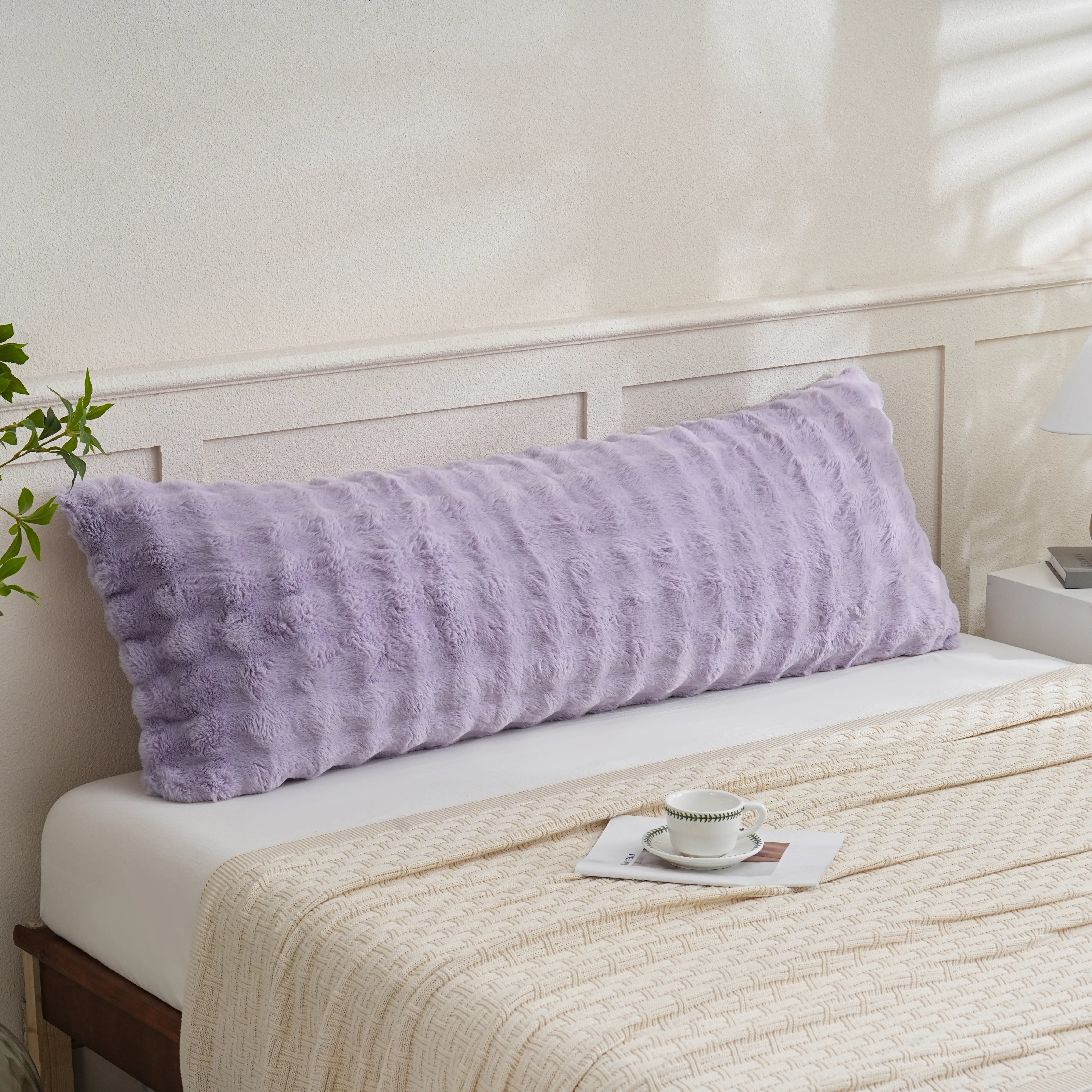 purple rabbit velvet pillowcase
