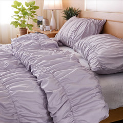 purple rope embroidered comforter set king