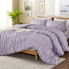 purple rope embroidered comforter set queen