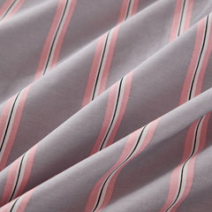 purple and pink stripe bedding set queen size