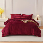red velvet comforter set queen size