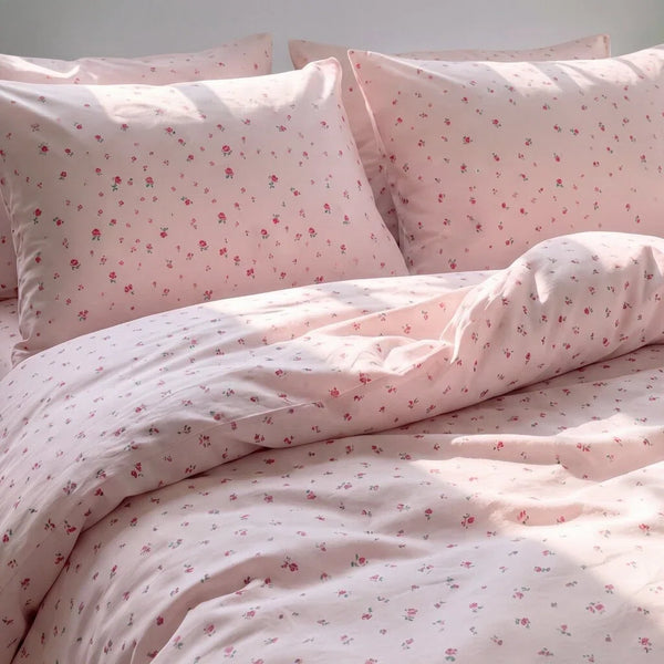 rosewick garden floral duvet cover set sunlit pillow texture closeup
