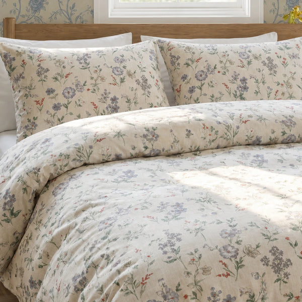 secret garden sprig duvet cover set vintage purple floral bedding