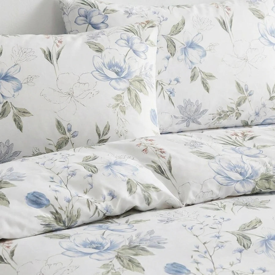serene garden bloom botanical pillowcases set of 2 classic loo