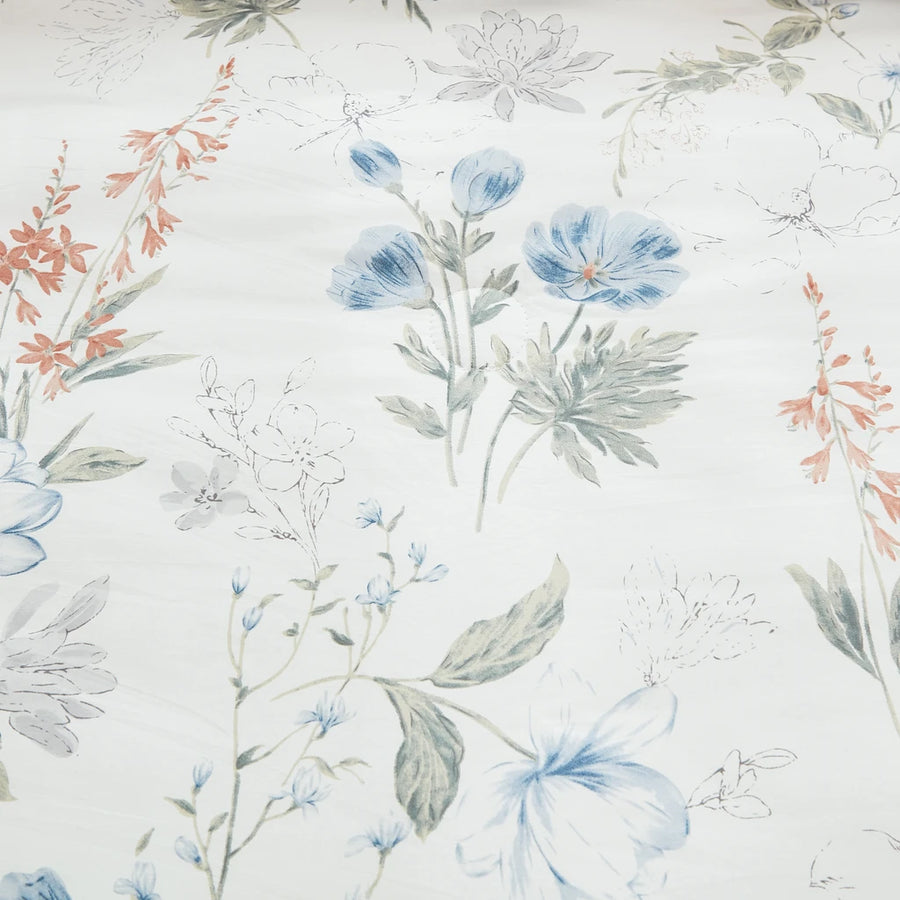 serene garden bloom fabric texture close up watercolor floral