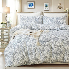 silver floral bedding front display