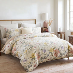 Detailed view of the comforter set showing the matching pillowcases