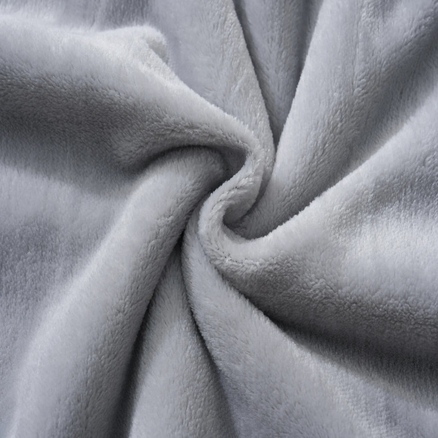 textured faux rabbit fur body pillowcase grey wave