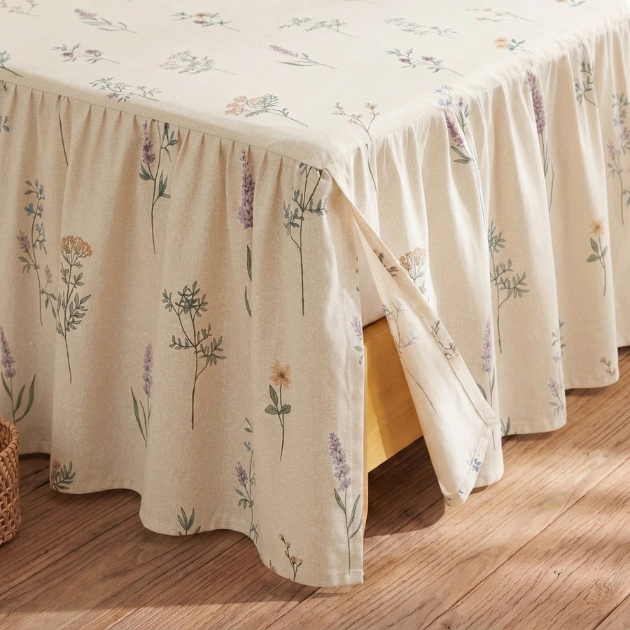 timeless wildflower meadow bed skirt continuous corner