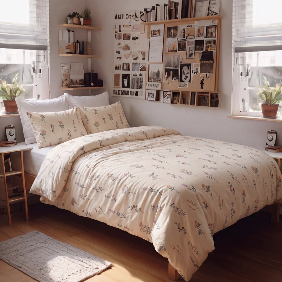 timeless wildflower meadow comforter set full bedroom view