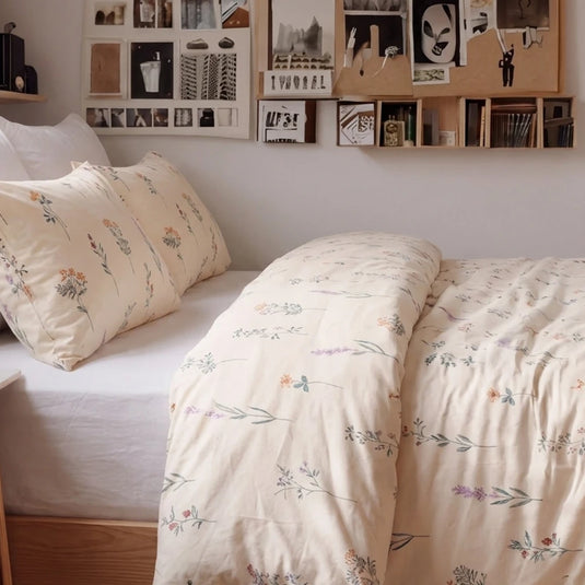 timeless wildflower meadow comforter set pillowcase closeup