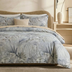 Full bed view of Tropical Mist tropical leaf bedding