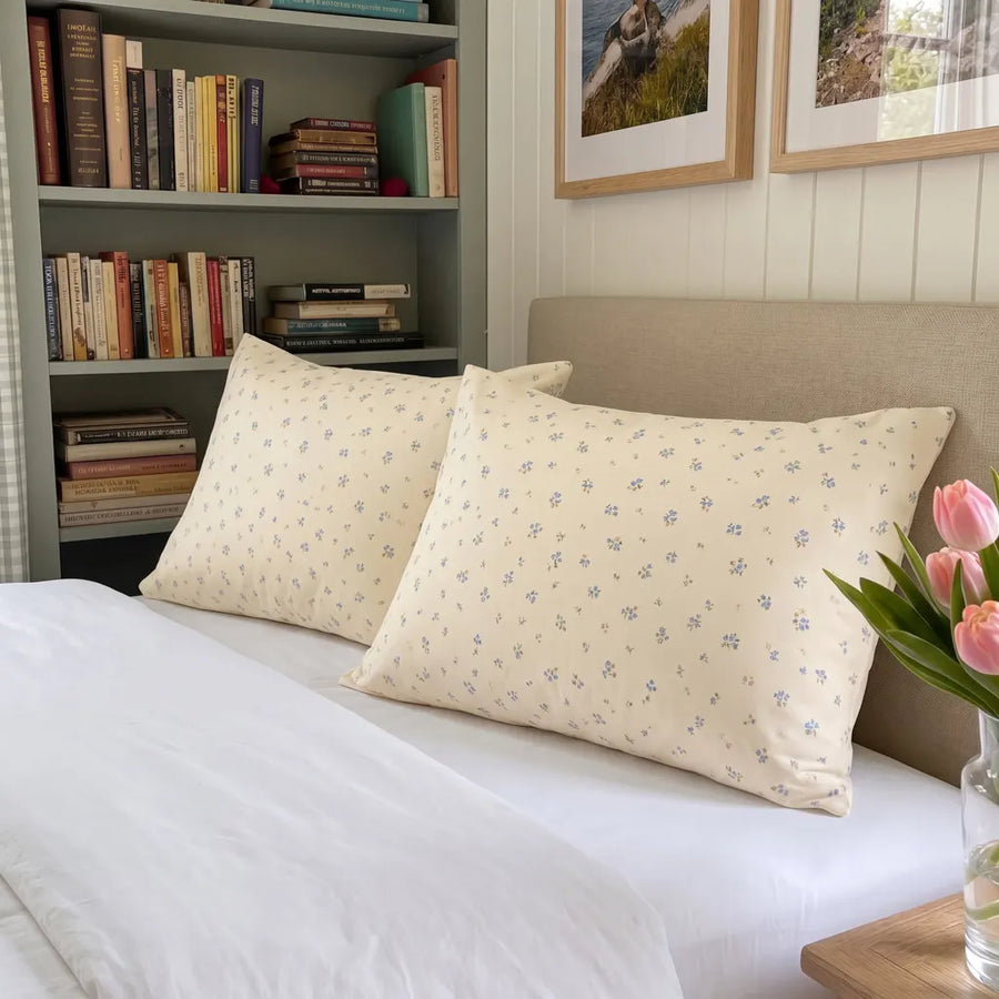 vibrant meadow flower pillow covers cottagecore aesthetic