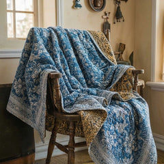 vintage botanical jacquard cotton throw texture
