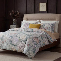 Vintage floral bedding set angled perspective