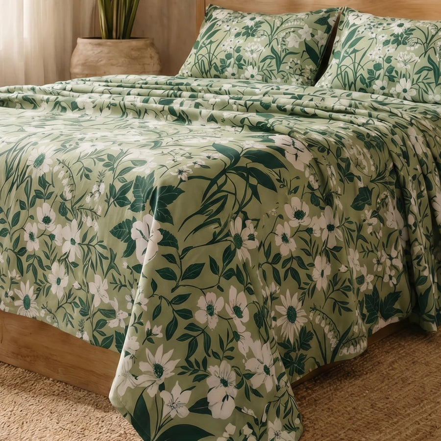 vintage forest bloom floral pillowcases nature inspired bedroom