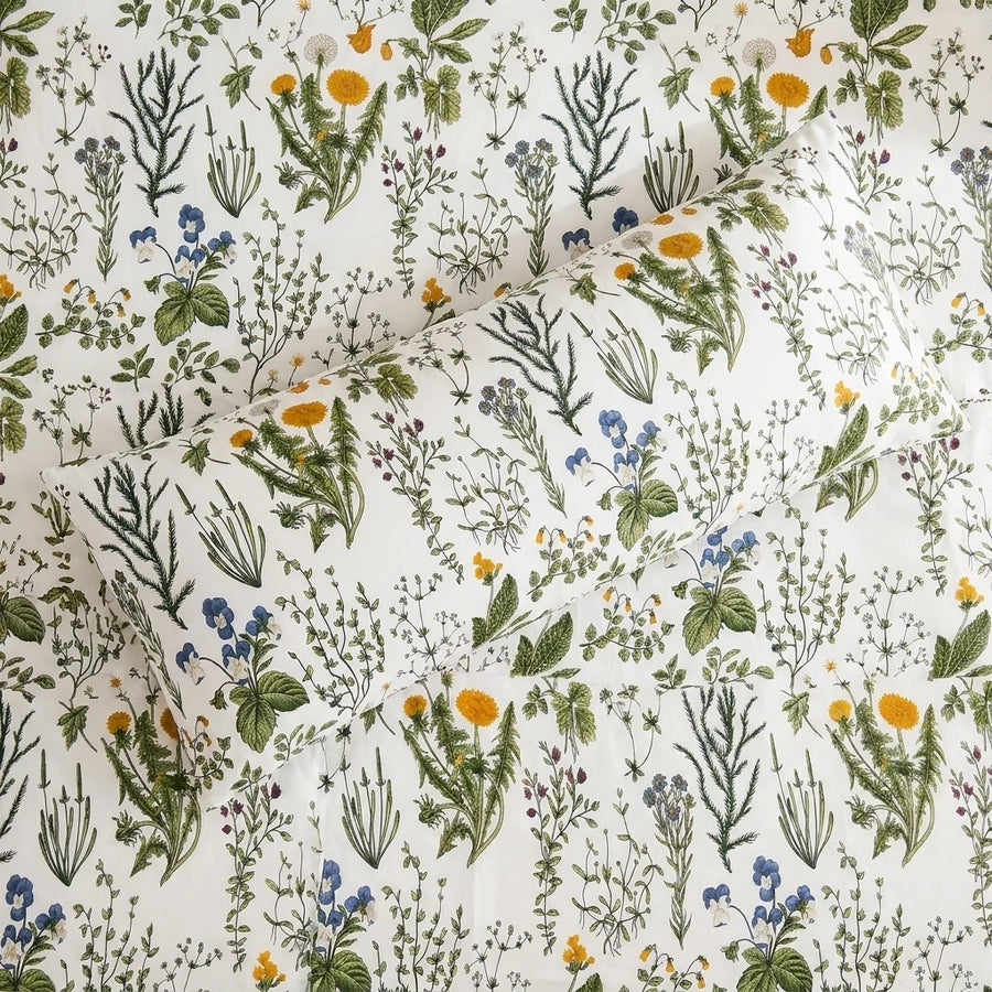 vintage herbarium shams shabby chic bedroom vibes