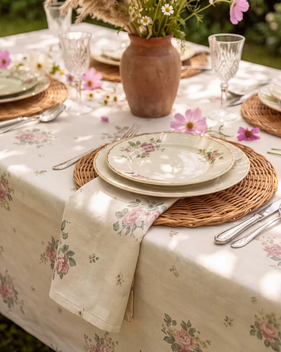 vintage rose napkin set of 4 outdoor table
