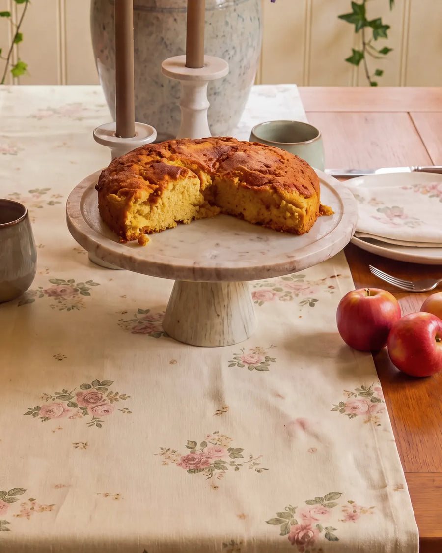 vintage rose table runner floral table styling