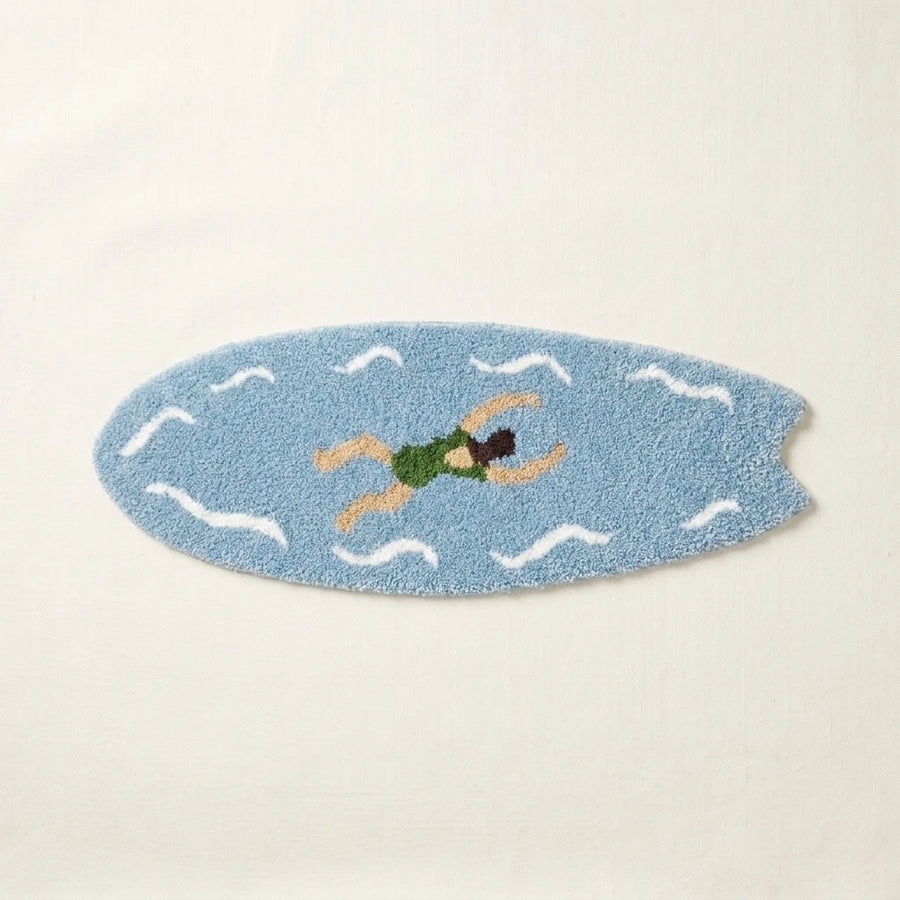 wave rider rug open water swimmer surfboard bath mat