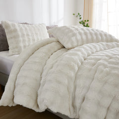 white rabbit velve bedding set queen