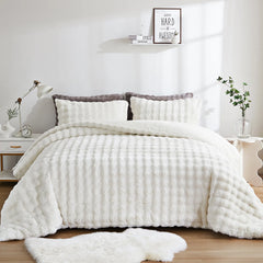 white rabbit velvet comforter set