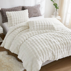 white rabbit velvet comforter sets