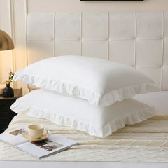 white velvet pillowcase-queen