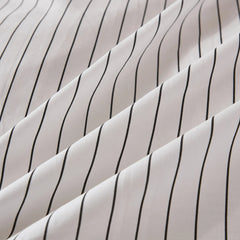 white and black pinstripe bedding set king size