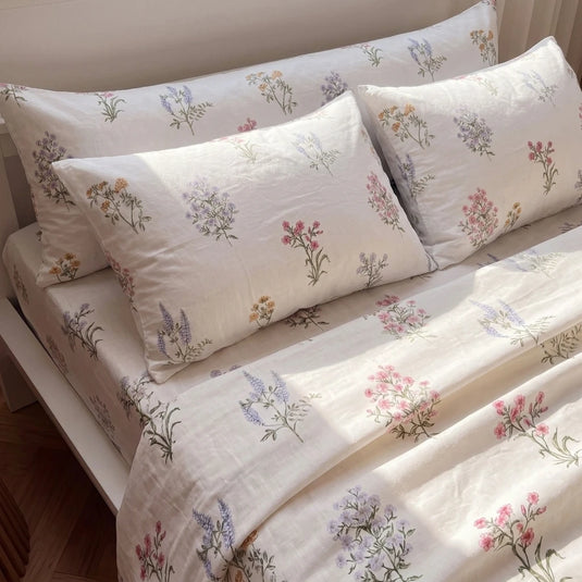 wildflower cottage printed pillowcases floral bedding set