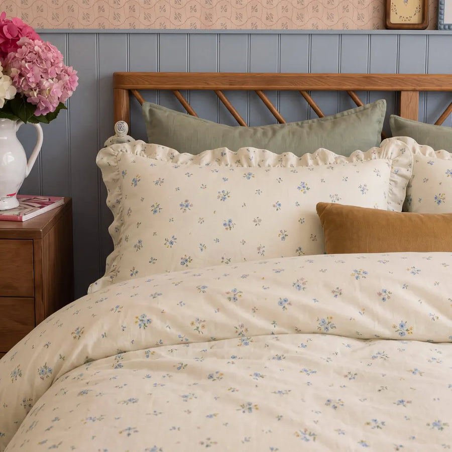 wildflower garden comforter cover ginger velvet pillow