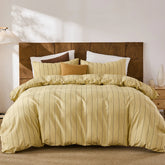 yellow and black pinstripe comforter set king size