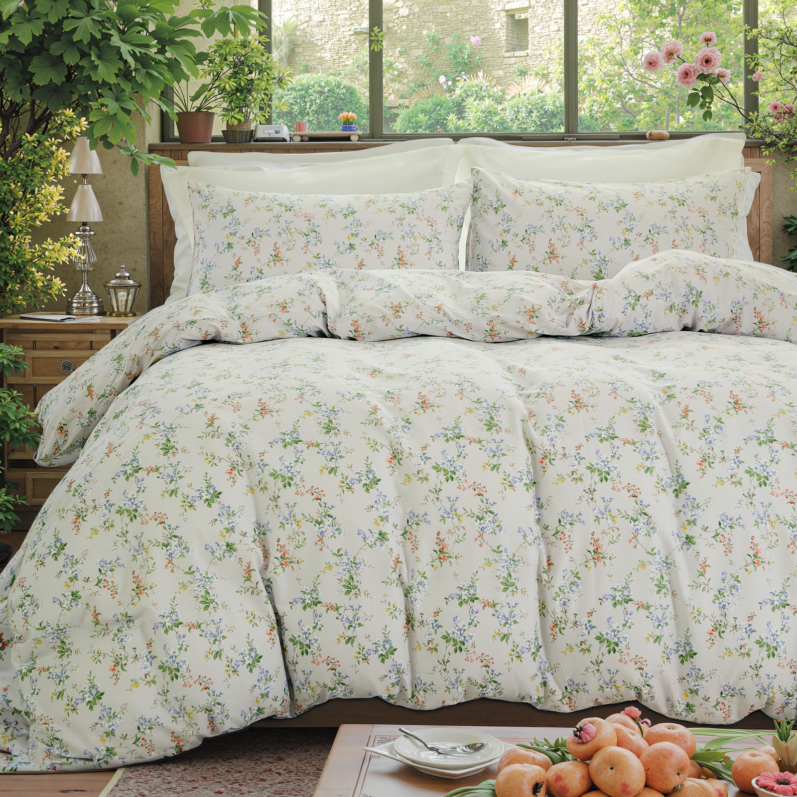 Floral Duvet Cover Set 100% Cotton
