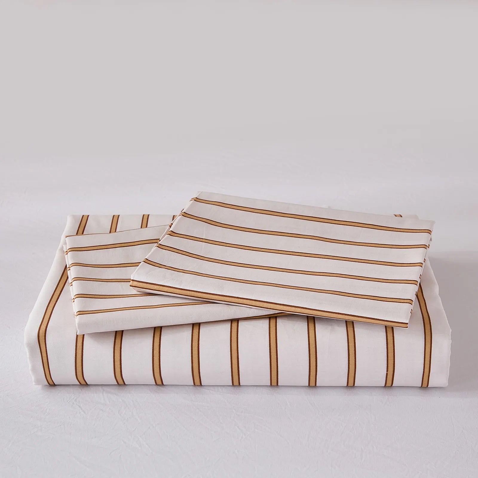 100% cotton beige pinstripe comforter sets