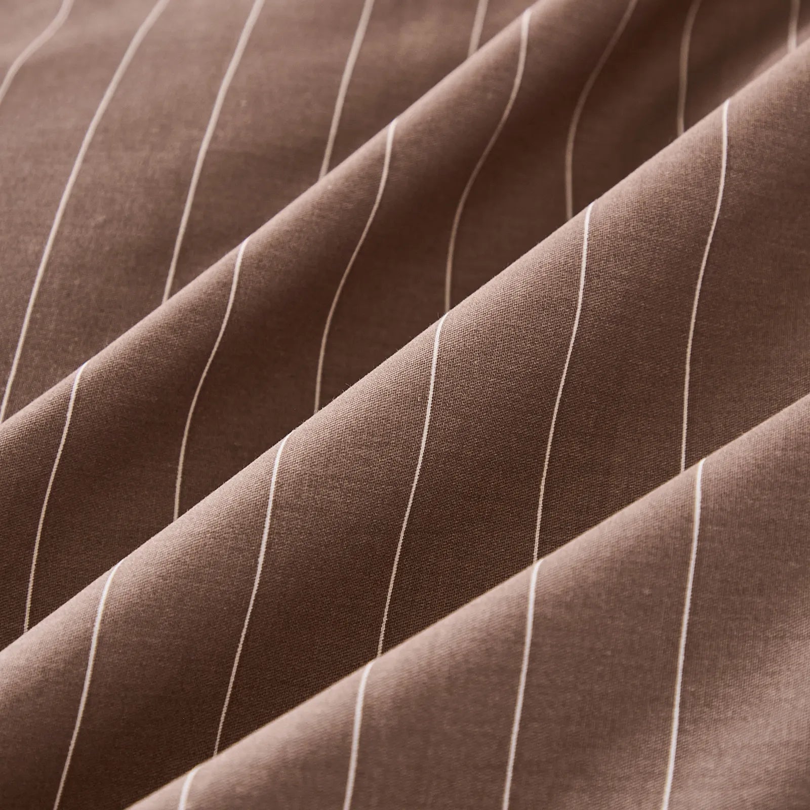 100% cotton brown pinstripe comforter sets