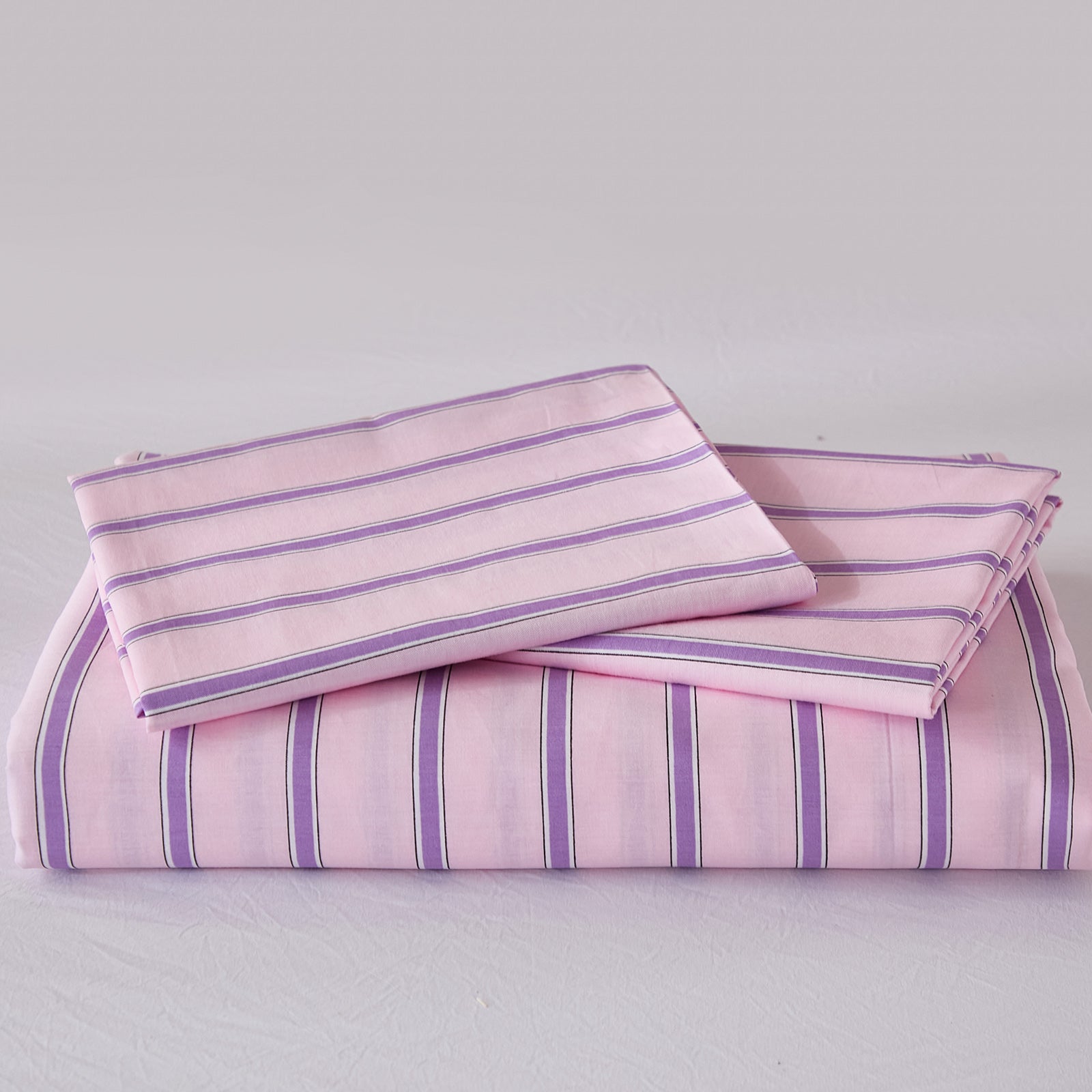 100% cotton pink and purple stripe comforter sets