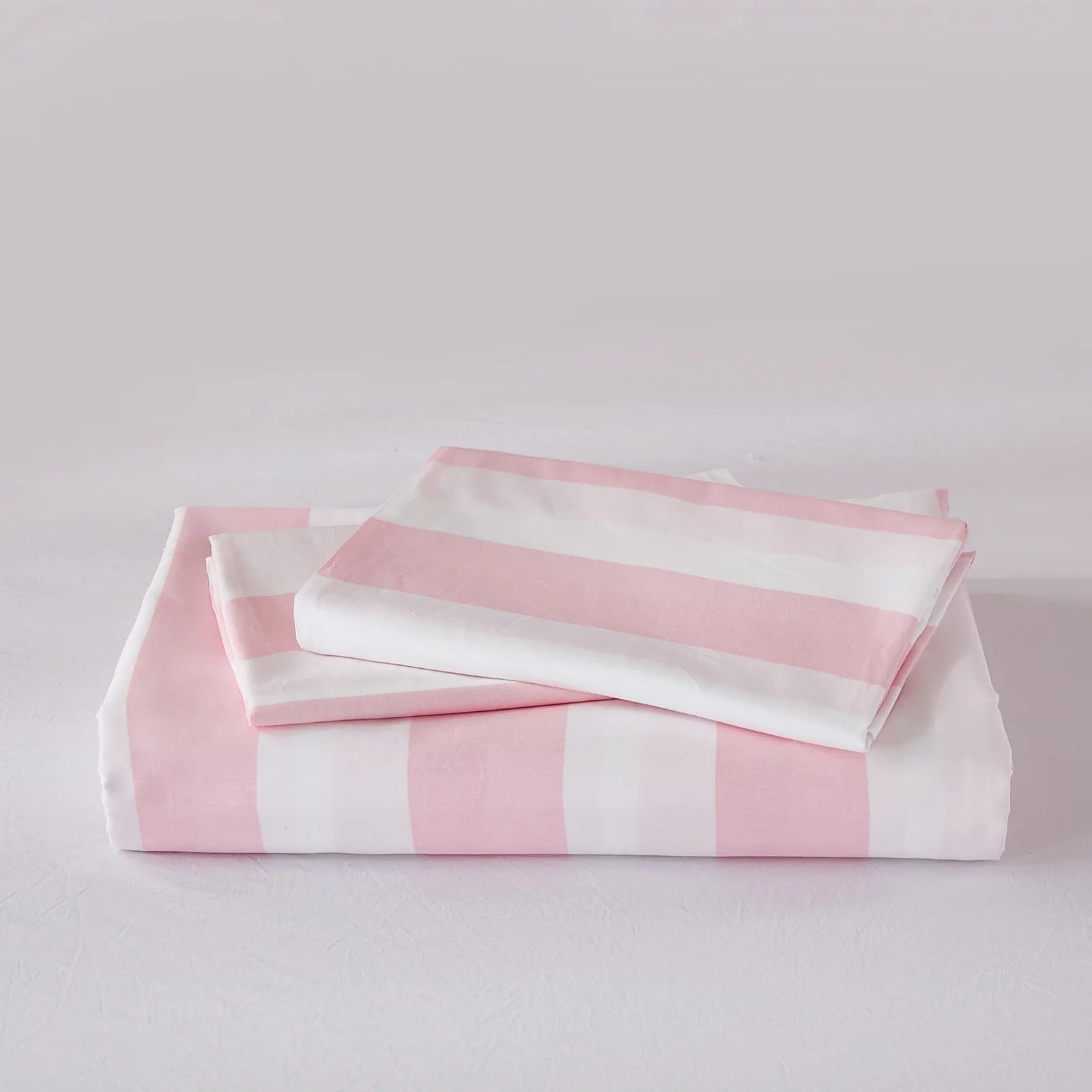 100% cotton pink and white stripe comforter sets