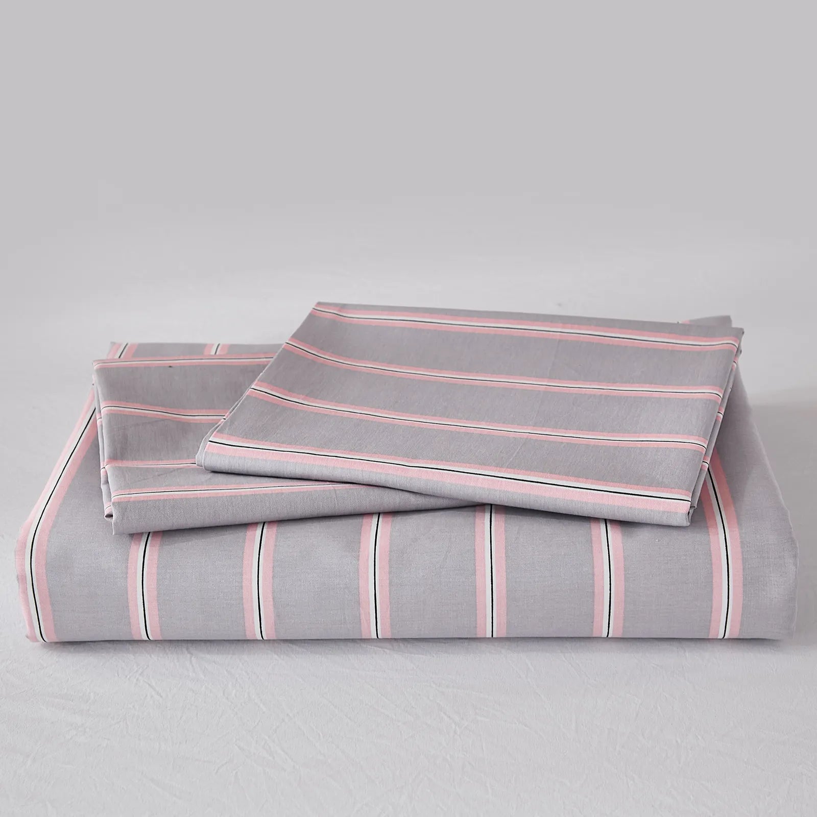 100% cotton purple and pink stripe comforter sets