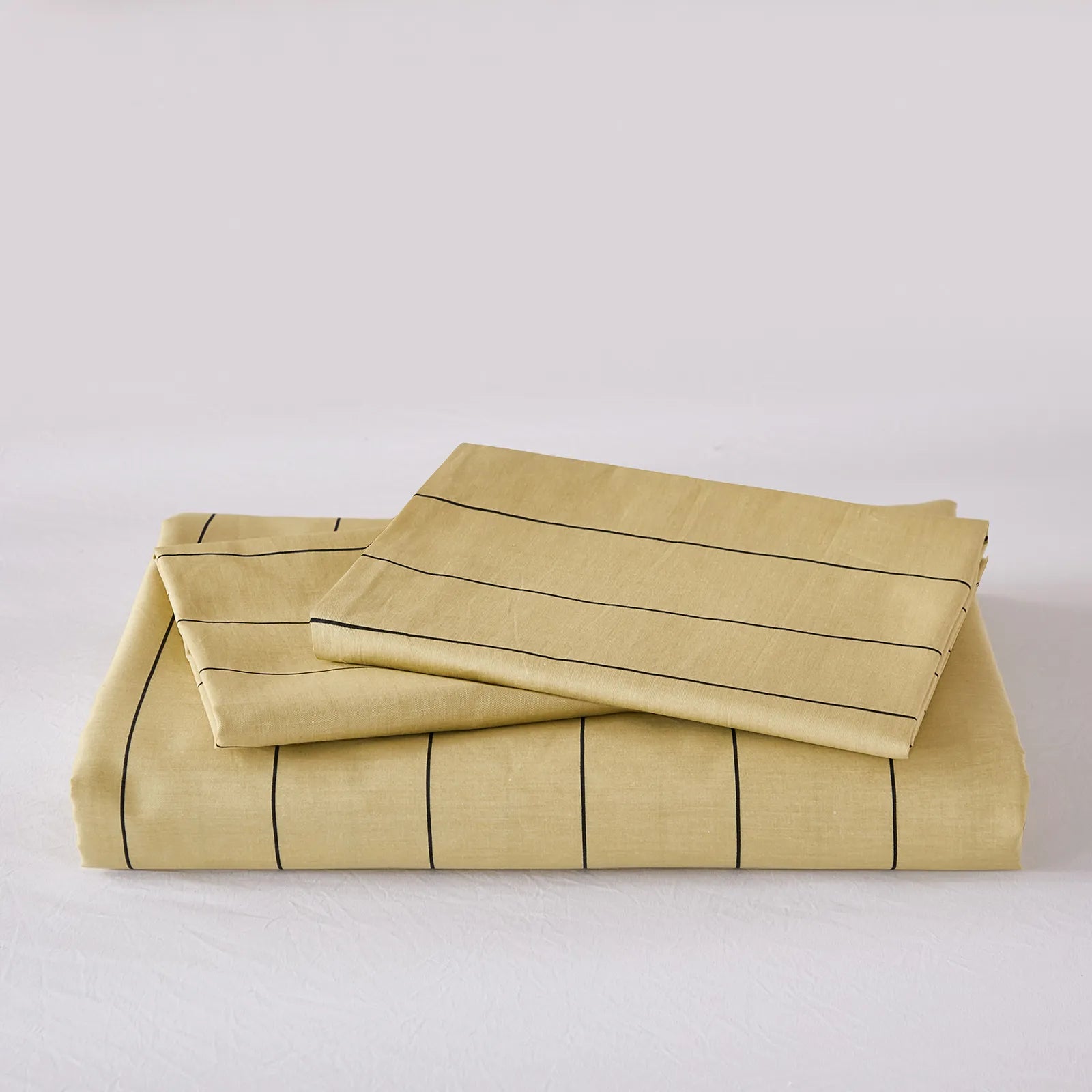 100% cotton yellow and black pinstripe comforter sets