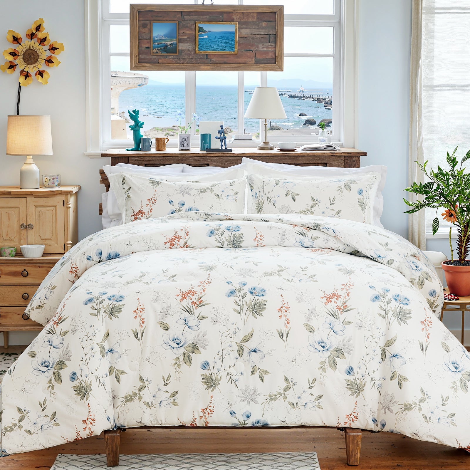 Floral Comforter Set 100% Cotton
