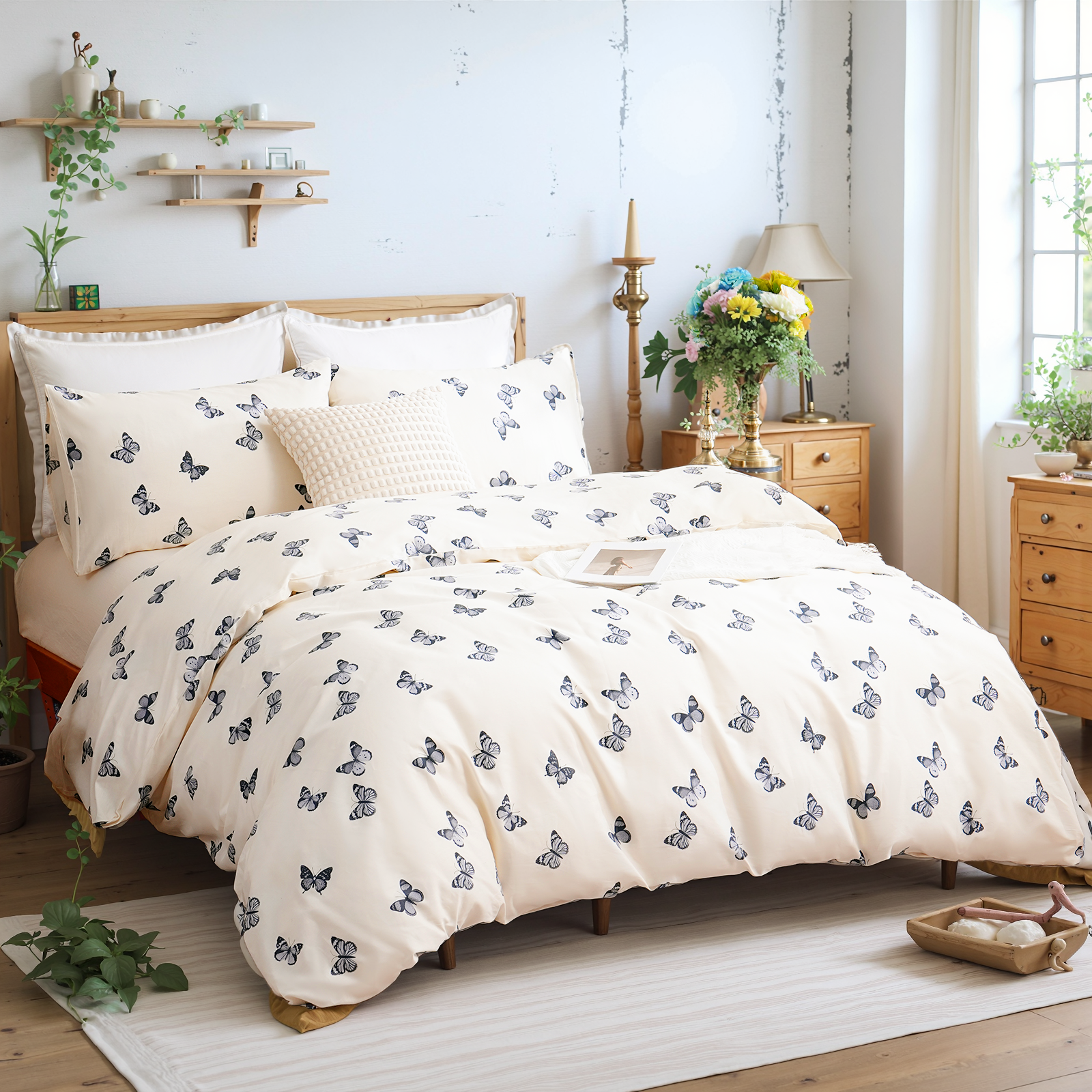 Butterfly Duvet Cover Set 100% Cotton