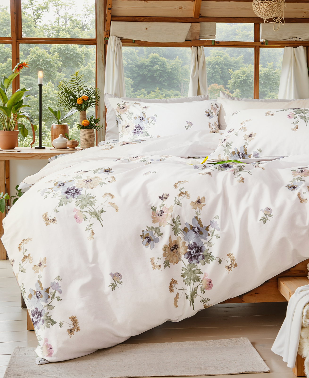 Floral Duvet Cover Set 100% Cotton